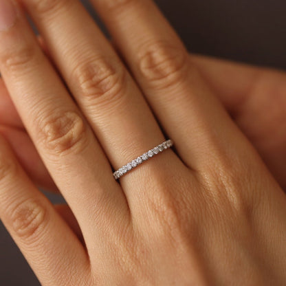 Diamond Wedding Band / Half Eternity Diamond Ring / Diamond Engagement Ring / Diamond Engagement Band / Diamond Eternity Band / Diamond Ring