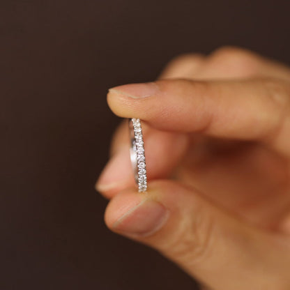 Diamond Wedding Band / Half Eternity Diamond Ring / Diamond Engagement Ring / Diamond Engagement Band / Diamond Eternity Band / Diamond Ring