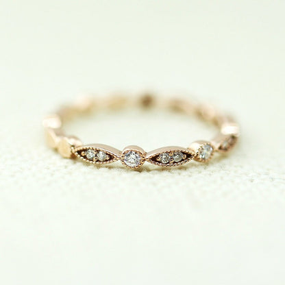 Art Deco Diamond Wedding Ring, Vintage Diamond Wedding Band, Art Deco Diamond Half Eternity Band, Art Deco Diamond Ring, Engagement Ring